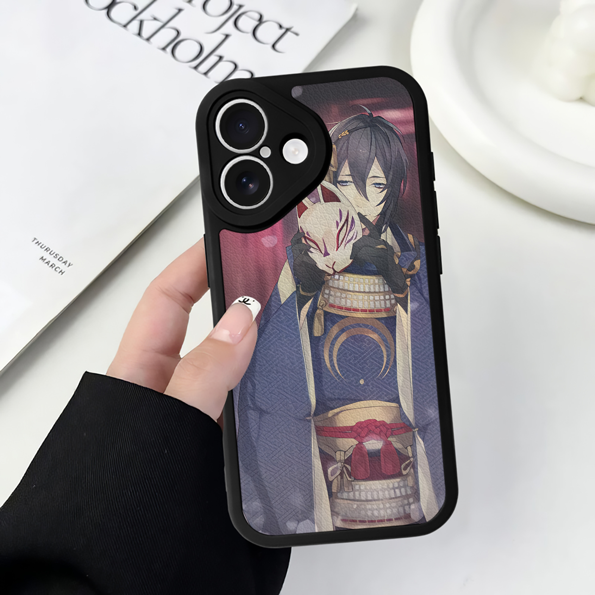（画像用） 刀剣乱舞 Touken Ranbu 【iPhone 16シリーズ対応】シリコンスマホケース（レザー調） 材質：シリコン